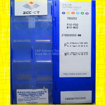 Nuevo Original ZCC.CT China CNC Hoja de 2MM ZTBD02002 MM YBG202 Plaquitas de metal duro ZTBD02002MM YBG202 Fresa de Ranurado