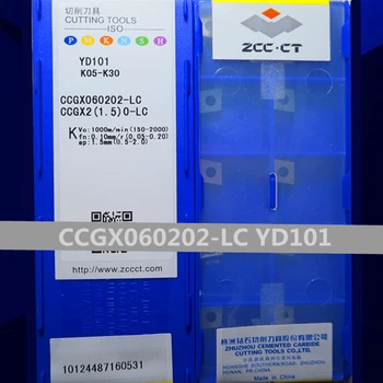 ZCC.CT CCGX060202-LC/CCGX060204-LC/CCGX060202-LH/CCGX060204-LH/CCGX060208-LH YD101 CNC plaquitas de metal duro cermet inserta 10PCS/BOX