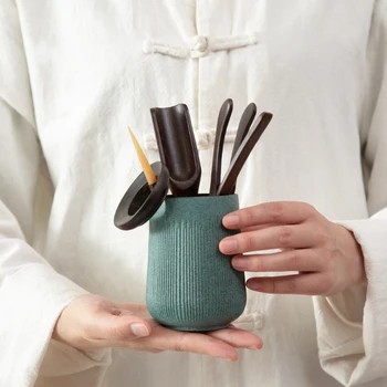 TANGPIN de té de cerámica ceremonia de conjuntos hechos a mano accesorios para té verde chino