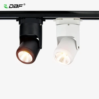 [DBF]Dimmable 7W 10W 15W 20W LED Luz de la Pista de Ángulo de Aluminio Ajustable de Riel de Techo Iluminación de la Pista del Ferrocarril de los Proyectores de la CA 110V/220V