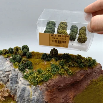 Simulado arbusto escenario Militar arbusto de la Mesa de Arena Paisaje Modelo de Árbol DIY hechos a mano materiales de los modelos a escala de escena paisaje