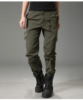 De Las Nuevas Mujeres 101 Pantalones De Carga De Ropa Militar Táctico Pantalones Multi-Bolsillo De Pantalones De Algodón