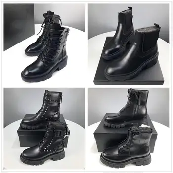 Mujeres Botas Personalizadas de los Zapatos de diseño de Lujo de la Moda de Invierno para Mujeres zapatos de Tacón Alto de Cuero Genuino Cómodo 2020 Nuevas Seasom de Arranque