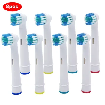 8pcs Reemplazo del Cepillo de Cabezas de Cepillo de dientes Eléctrico Oral B/B raun / SmartSeries/TriZone/Avance de encendido/Pro de la Salud/Triunfo/3D