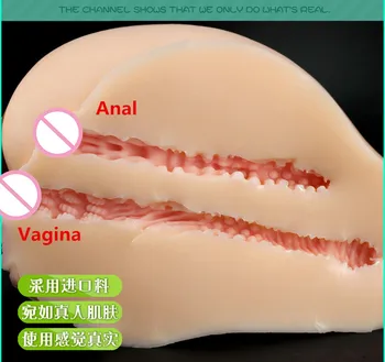 Nuevo! 3D Hermoso y Gran Culo Masculino Masturbador Vagina Real Y Anal TPE Muñeca Sexual Adulta de los Productos de Sex Shop