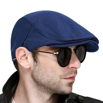 Nueva moda de color sólido boina de los hombres abrigo de mujer Salvaje sombrero de la Primavera y el Otoño de algodón boinas hip hop sombreros casquette gorras hueso