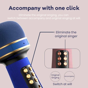 Bluetooth Karaoke Con Micrófono Para Ordenador Teléfono Canto Altavoz Portátil De Cambiador De Voz Inalámbrica Micrófono De Condensador Para HomeKTV