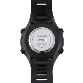 Original 22mm Negro de Silicona de Goma Correa de Reloj Impermeable de los Deportes de la Banda de Reloj Para WristsWatch Spovan Líder 2 / SPV709 / SPV710