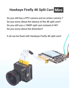 Ojo de halcón Firefly 4K Split Mini Cámara WDR Sensor Con Baja Latencia de Salida de TV Para la Grabación en HD DVR RC Drone FPV Quadcopter con Cámara