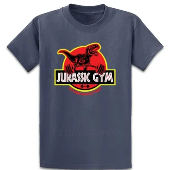 Jurassic Gimnasio Camiseta De Algodón Impreso Casual Primavera Otoño Natural Gráfico De Cuello Redondo Camiseta Original
