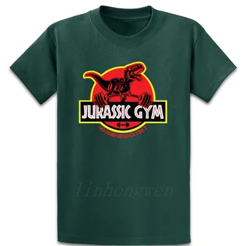 Jurassic Gimnasio Camiseta De Algodón Impreso Casual Primavera Otoño Natural Gráfico De Cuello Redondo Camiseta Original