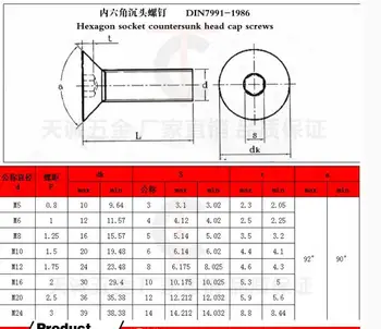 100PCS M2 de la serie 10.9 ronda M2*4/8/10/12-20 mm de chapa de Acero de Cabeza Avellanada cabeza Hexagonal