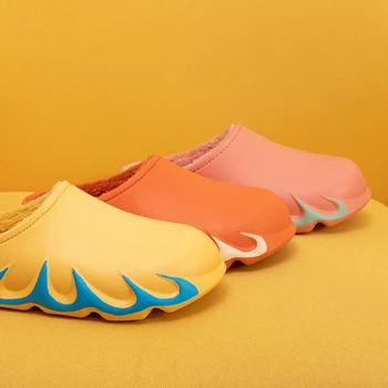2020 Nuevas Mujeres De Invierno Cálido Suave Cachemir Zapatos De Conejo Para Hombre Lindo De Algodón Zapatillas Zapatos De Mujer Real Unicornio