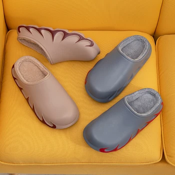 2020 Nuevas Mujeres De Invierno Cálido Suave Cachemir Zapatos De Conejo Para Hombre Lindo De Algodón Zapatillas Zapatos De Mujer Real Unicornio