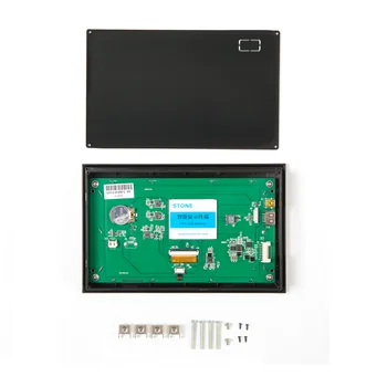 7 Pulgadas de HMI Inteligente de la Exhibición de TFT LCD del Módulo de Controlador + Programa + Táctil + UART Interface Serie con Marco de Plástico