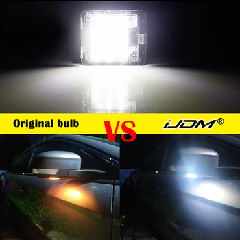 2Pcs LED en los espejos Laterales Charco de Luz Para Ford Focus 3 Kuga 2 S-Max WA6 2 Mondeo 4 5 Grand C-max 2 Escape del Coche de la luz de Cortesía