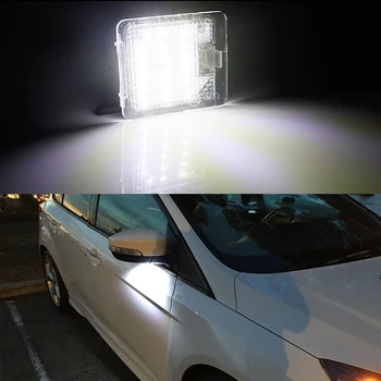 2Pcs LED en los espejos Laterales Charco de Luz Para Ford Focus 3 Kuga 2 S-Max WA6 2 Mondeo 4 5 Grand C-max 2 Escape del Coche de la luz de Cortesía
