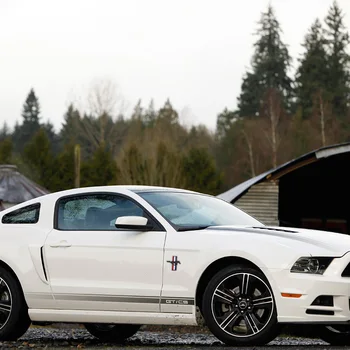 1 Par Caballo de carreras GT Mustang 3D de Metal del Coche Insignia Emblema etiqueta Engomada de la Fender de Afinación de Cromo Negro para Ford Mustang Accesorios de Decoración