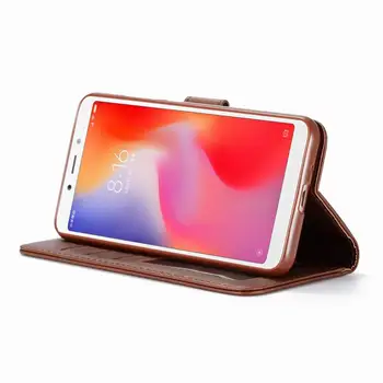 De lujo de los Casos Para el Xiaomi Redmi 6A 7A Caso de la Cubierta de Imán Flip Wallet Vintage Teléfono Bolsos de Cuero En Xiomi Redmi Nota 7 6 Pro Coque
