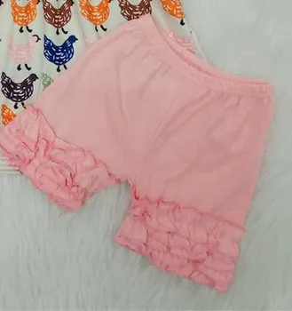 Niño de las niñas trajes de pollo impreso faldas de color rosa pantalones cortos pantalones de Bebé de Niña de Conjuntos de Ropa Casual