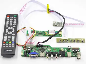 Yqwsyxl Kit para LP141WX3 B154EW02 LTN141AT03 TV+HDMI+VGA+AV+USB del LCD de la pantalla LED del Controlador Controlador de la Junta de