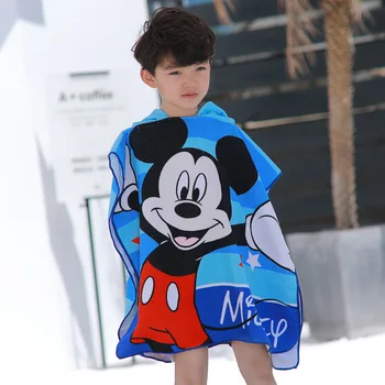 Dibujos animados de Disney de Mickey Congelado Elsa Ann Coches KT Sofía de los niños toalla de baño albornoz hombres y mujeres bebé suave puede usar toalla de playa