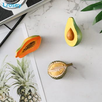3D fruto de la flor de imán de nevera de simulación estéreo niño juguete de cocina, frigorífico decoración imán de resina decoración del hogar accesorios