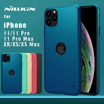 Para el iPhone 11 11 Pro 11 Pro Max X XR XS Max 7 6 6 Plus 5 5S SE Caso Nillkin Frosted Shield caja del Teléfono Duro Volver Cubierta de la PC