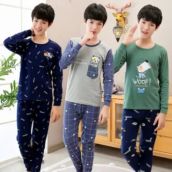 Animal lindo Adolescente Pijamas de Invierno de los Niños Conjuntos de Pijama de manga Larga Pijamas de Niños Niños ropa de dormir Ropa Para Niñas de 12 A 14 de 16 Años
