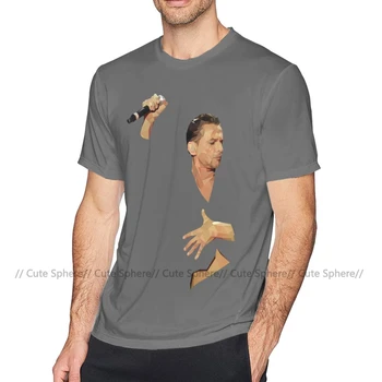 Just Dance Camiseta de Dave Gahan T-Shirt tamaño Más Corto que las Mangas de la Camiseta Masculina 100 de Algodón de la Impresión de la Camiseta de la Diversión