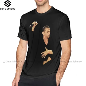Just Dance Camiseta de Dave Gahan T-Shirt tamaño Más Corto que las Mangas de la Camiseta Masculina 100 de Algodón de la Impresión de la Camiseta de la Diversión