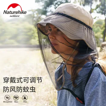 Naturehike Mosquito de la campana de pesca protector solar malla anti-bee bee sombrero de pesca montañismo neto de cubrir la cabeza el gorro de malla