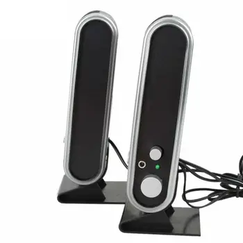 2Pcs Equipo de Altavoces USB con Cable de Altavoces Para PC Mini Estéreo de Sonido Envolvente Altavoz Con conector Ear Para Laptop