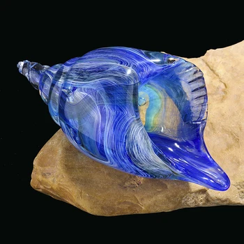 H&D de Vidrio de Gran Concha Conchas de Mar de Cristal Soplado a Mano de los Animales de la Escultura para el Hogar/la Oficina/Estantería Moderna Decoración