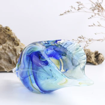 H&D de Vidrio de Gran Concha Conchas de Mar de Cristal Soplado a Mano de los Animales de la Escultura para el Hogar/la Oficina/Estantería Moderna Decoración