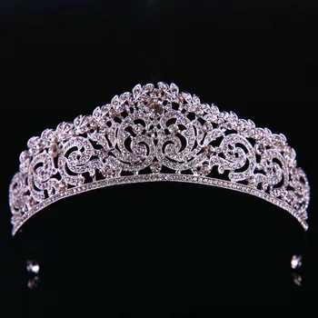 Tiara de la boda de la Corona de la Reina de las mujeres de Novia accesorios para el cabello Tocado del Pelo de la Joyería de la Novia Accesorios diadema
