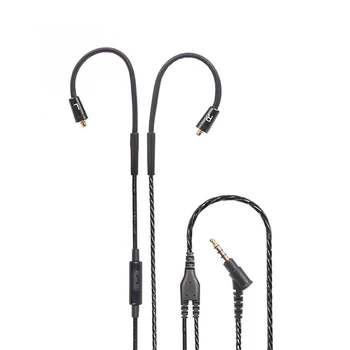 Boorui Actualización Chapado en Oro MMCX Cable Desmontable Cable de vídeo con el mic para el SE215 SE315 SE425 SE535 SE846 UE900 bass auriculares