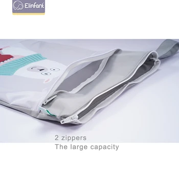 Apoyo Digital de Posición Húmedo Bolsa Impresa Bolsillo del pañal del bebé pañal de tela bolsas de 30*40 cm, con doble bolsillo bolsa de viaje