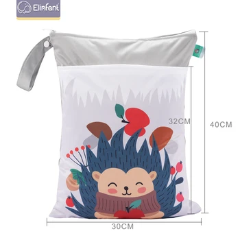 Apoyo Digital de Posición Húmedo Bolsa Impresa Bolsillo del pañal del bebé pañal de tela bolsas de 30*40 cm, con doble bolsillo bolsa de viaje