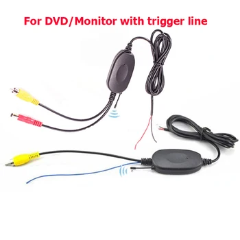 Tecnología Inalámbrica de 2,4 Ghz de Vídeo RCA Transmisor Receptor Kit para el DVD del Coche Monitor de Visión Trasera CCD Reverso de la Copia de seguridad de la Cámara