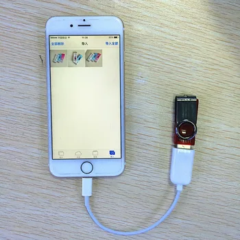 200Pcs/Lote de 8 pines Macho a USB Hembra OTG Cable Adaptador Para la cámara de la Almohadilla de 4 Mini Apoyo Aéreo iOS 9.31