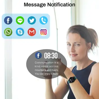 TagoBee Q86 De 1,3 Pulgadas de Pantalla Táctil Reloj Inteligente Actividad de Fitness Trackers Corazón de la Tasa de la prenda Impermeable IP68 Smartwatch Android iOS