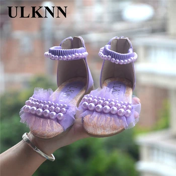 ULKNN ROSA BLANCO zapatos de los niños de las niñas de la princesa de los zapatos de moda sandalias de niñas niños único diseñador zapatos de verano nuevas sandalias de niñas