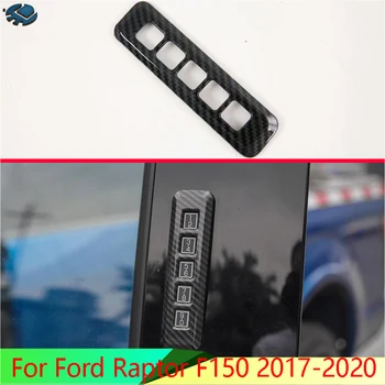 Para Ford F150 Raptor 2017-2020 de los Accesorios del Coche de Fibra de Carbono de Estilo de código de la Puerta de bloqueo de la tapa decorada con lentejuelas