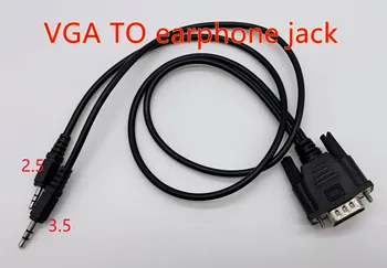 VGA cable de los auriculares de 3.5 mm y 2.5 mm enchufe para RT809F RT809H programador resolver puerto de auriculares para mirar de impresión y deslizar el cable HDMI