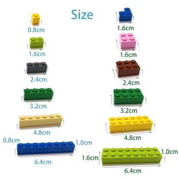 120pcs BRICOLAJE Bloques de Construcción Delgada Cifras de Ladrillos 2x2 Puntos Educativo Creativo Tamaño Compatible Con lego Juguetes de Plástico para Niños
