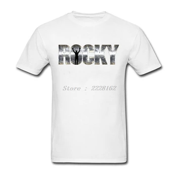 Bueno Rocky Balboa Camisetas de los Hombres Tops Hipster Geek Impreso Camiseta de manga Corta Ropa Más el Tamaño de Verano Algodón Cuello Redondo