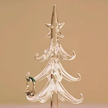 1 Pc de Adornos Vidrio de Artesanía de Navidad de Árbol de encargo hecho a Mano Adornos de Simulación de la Navidad de la Decoración del Hogar Colgante de Regalos