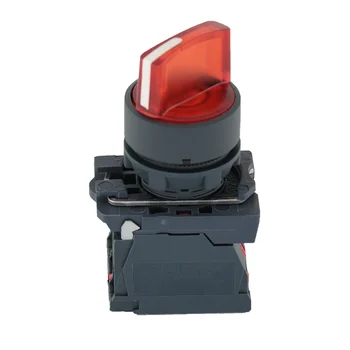 Impermeable iluminado interruptor selector giratorio perilla del interruptor de interruptor de dos o tres posiciones SB5(XB5 LA68S)-AK124B5 con LED integrada