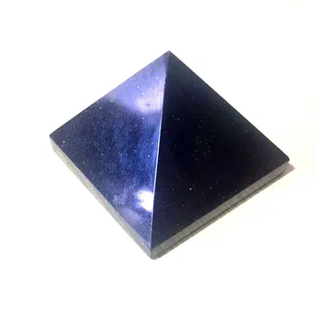 La Piedra Natural Cristal Mineral Azul San Hogar De La Pirámide De La Decoración De La Brujería Culto De La Meditación De La Rueda De Pulso De La Energía De Sanación